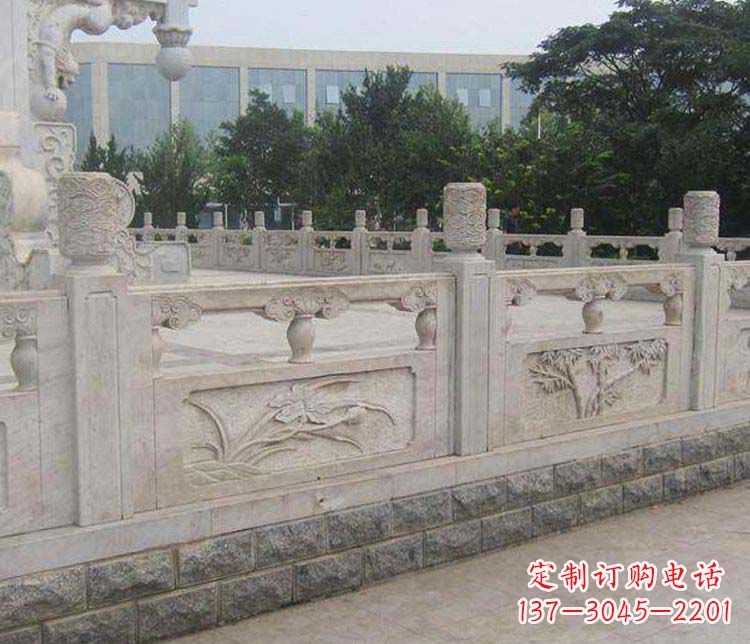 仙桃景区大理石栏板石雕 (5)