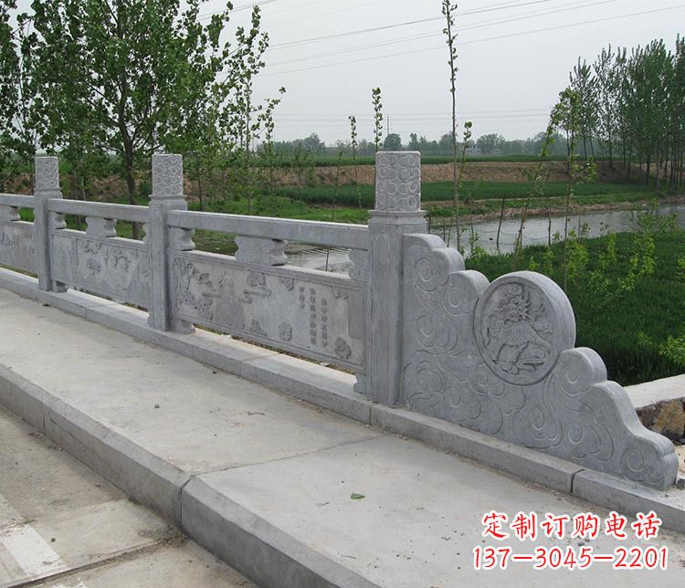 仙桃景区大理石栏板石雕 (9)