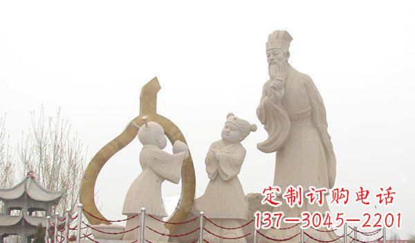 仙桃全新手工制作的孔融让梨石雕