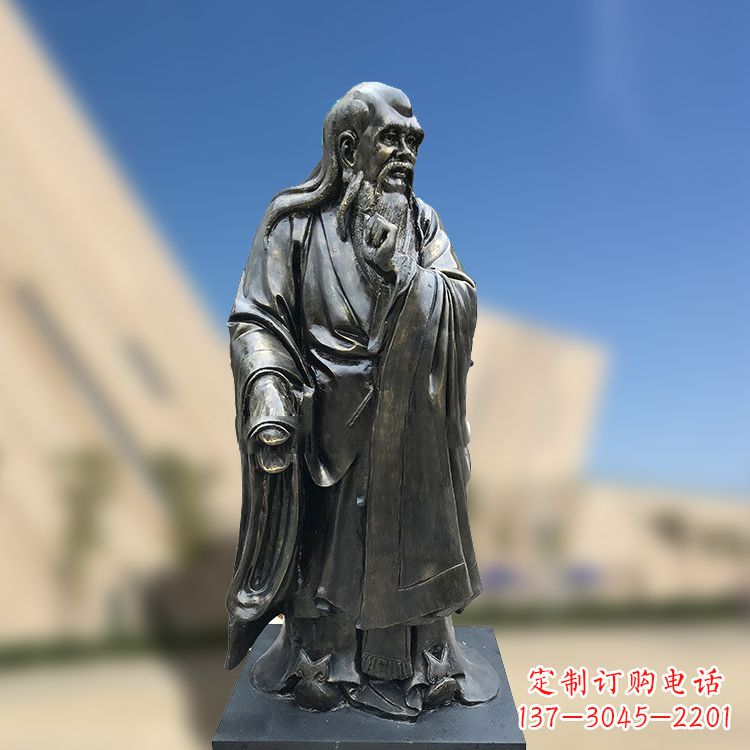 仙桃精美老子雕像，体现哲学思考之美