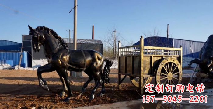 仙桃华丽复古，名车贵族，精美马车雕塑