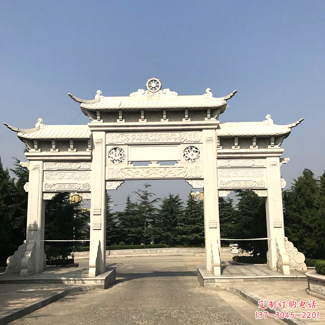 仙桃牌坊柱座石雕