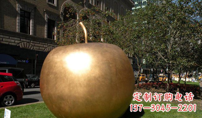 仙桃苹果城市景观铜雕,精致绝美!