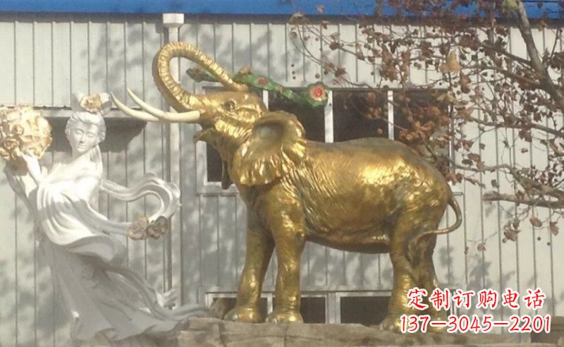 仙桃铜质大象雕塑,令人惊叹的精湛工艺