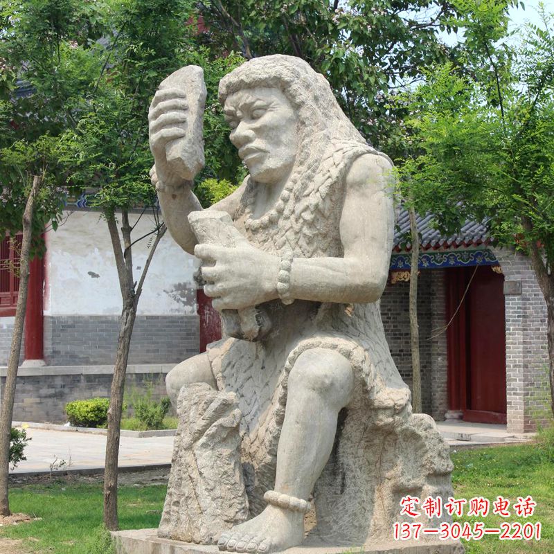 仙桃燧人氏石雕，传承中国古代文化