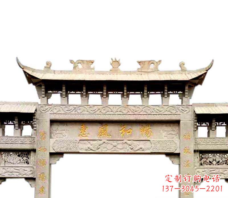 仙桃牌坊石雕–传承传统文化，给空间增色彩