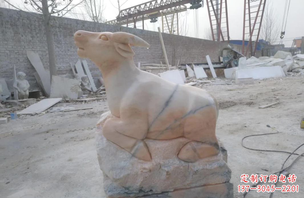 仙桃精美动物十二生肖石雕