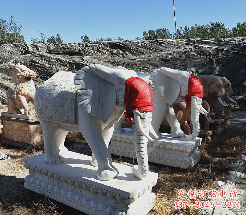 仙桃石雕大象别墅，集象美于一体