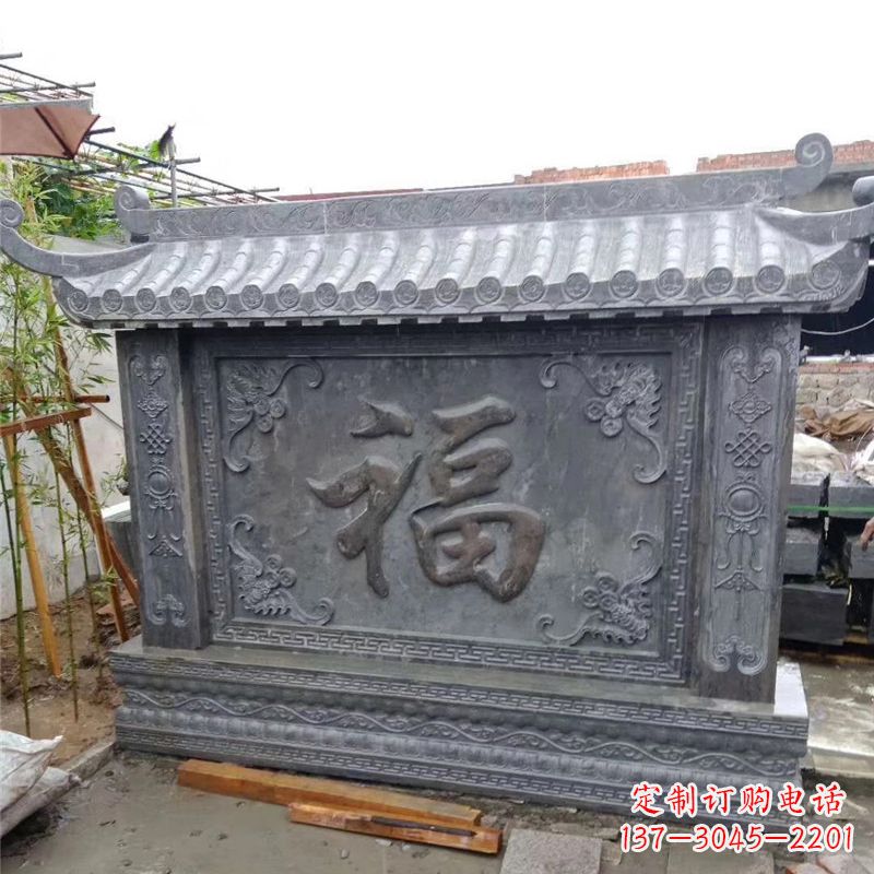 仙桃中领雕塑：福字雕塑，点缀婚房庭院