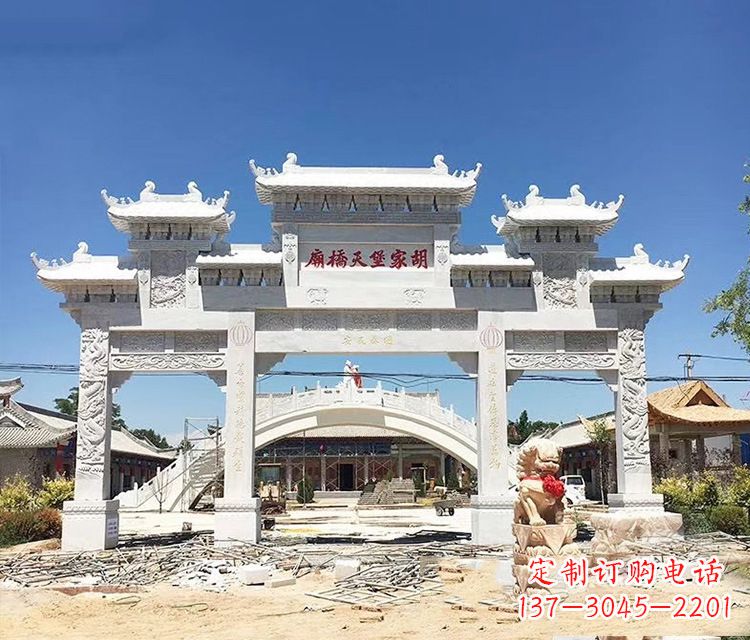 仙桃石牌坊的雕刻
