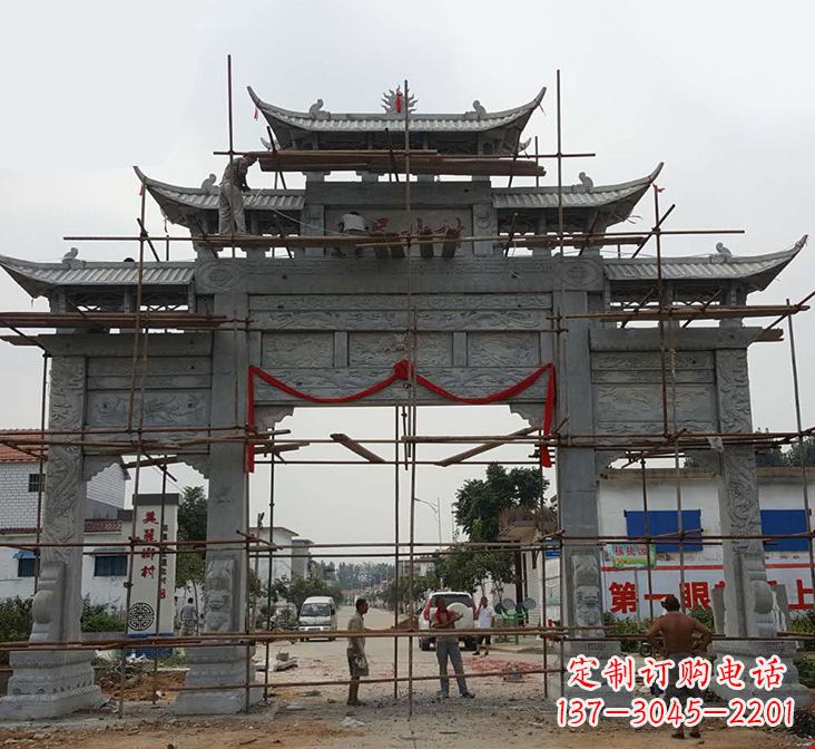 仙桃石牌坊雕塑