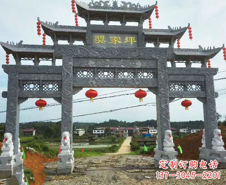 仙桃石牌坊石雕