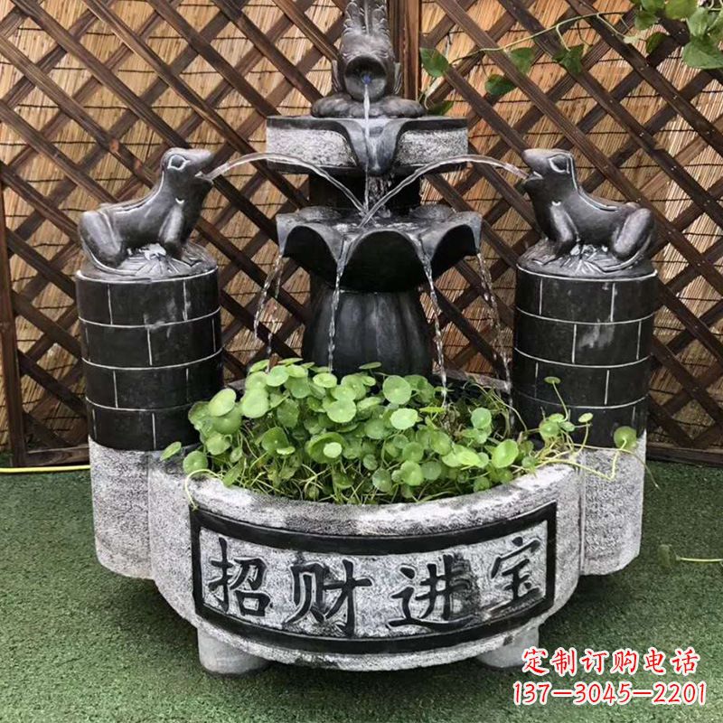 仙桃双层喷泉石雕