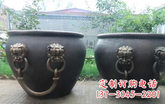 仙桃水缸寺庙景观铜雕