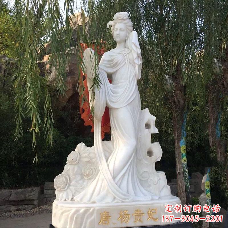 仙桃四大美女之汉白玉杨贵妃雕像