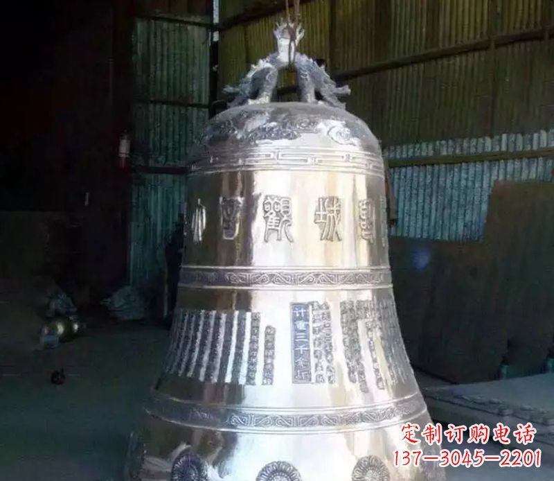 仙桃寺庙铸铁铜钟雕塑