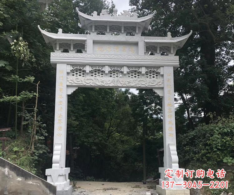 仙桃寺院牌坊石雕