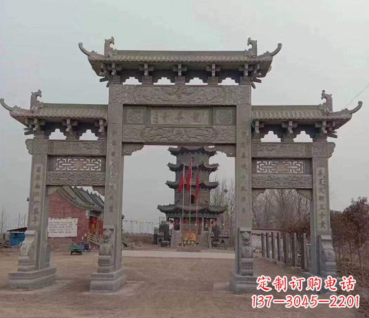 仙桃寺院石牌坊
