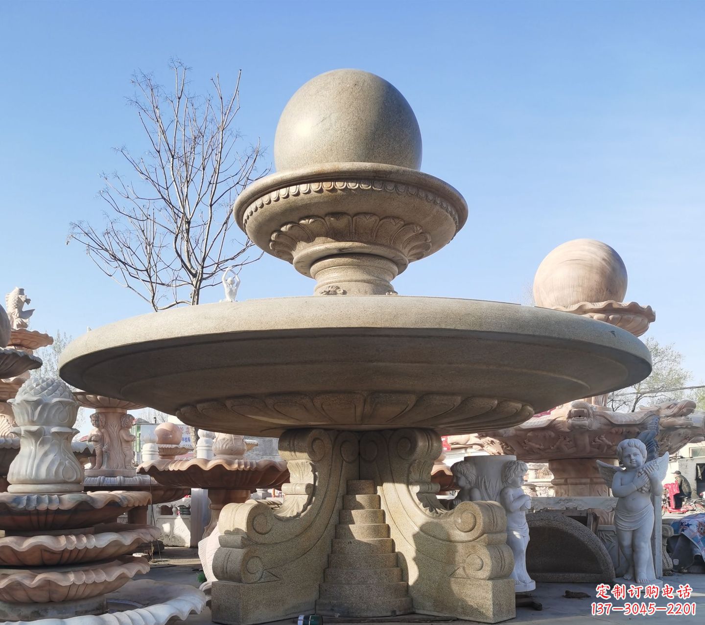 仙桃松香玉大理石风水球