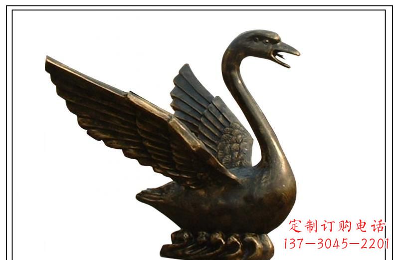 仙桃天鹅喷泉铜雕