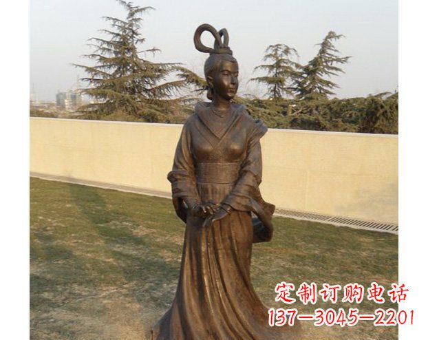 仙桃铜雕古代美女人物雕塑