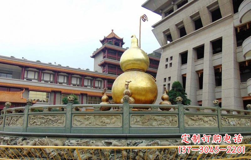仙桃铜雕葫芦公园景观雕塑