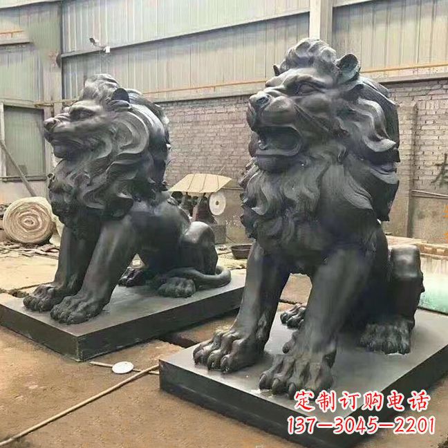 仙桃铜雕汇丰狮子