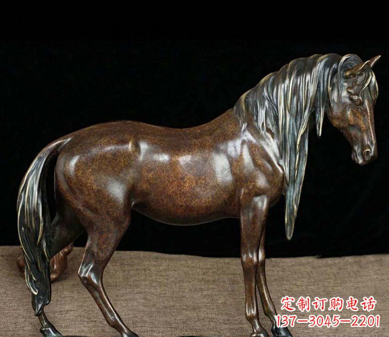 仙桃铜雕马公园动物摆件