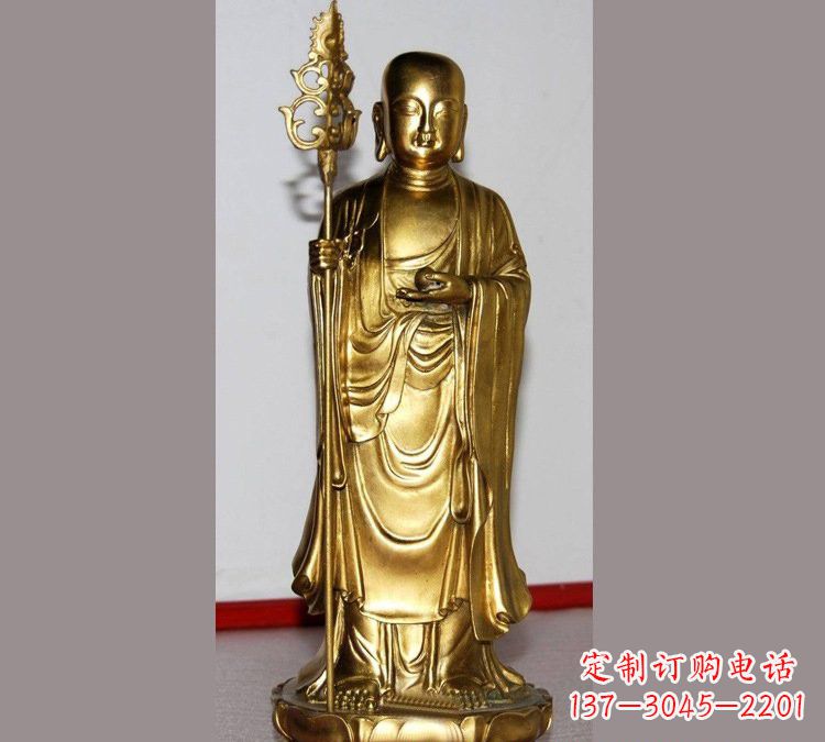 仙桃铜雕寺庙佛堂地藏菩萨