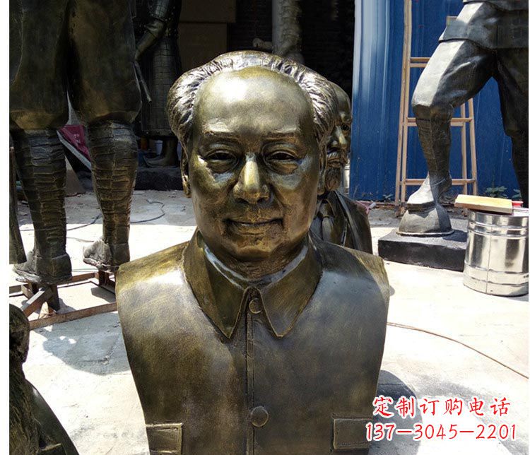仙桃铜雕伟人毛主席胸像