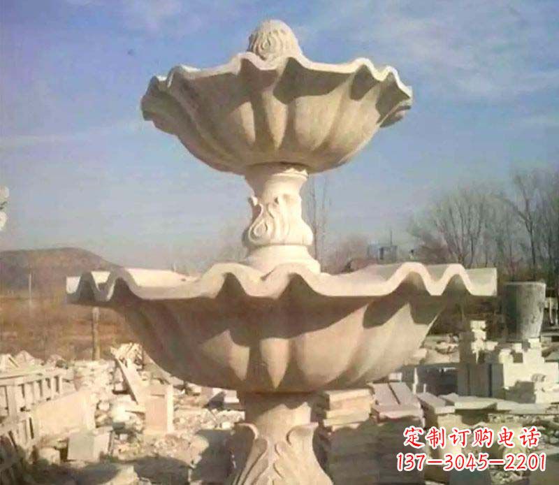 仙桃晚霞红大型喷泉石雕