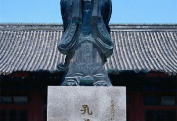 仙桃传承古代文化——青铜孔子雕塑