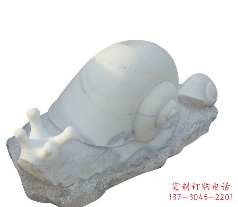 仙桃蜗牛石雕公园动物摆件