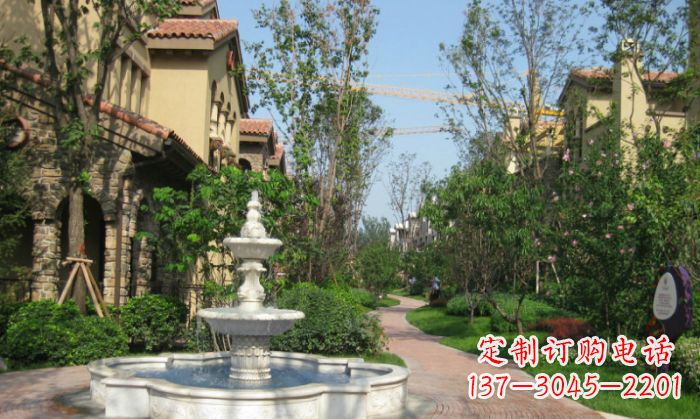 仙桃小区景观大理石喷泉石雕 (5)