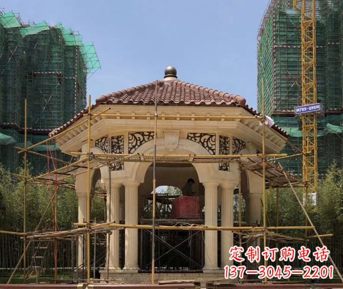 仙桃小区景观欧式凉亭石雕