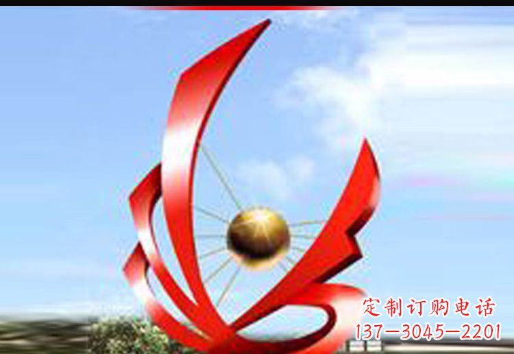 仙桃校园不锈钢网球景观雕塑