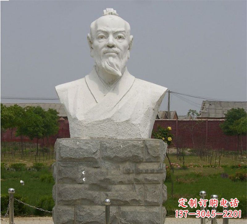 仙桃校园大理石张衡雕塑