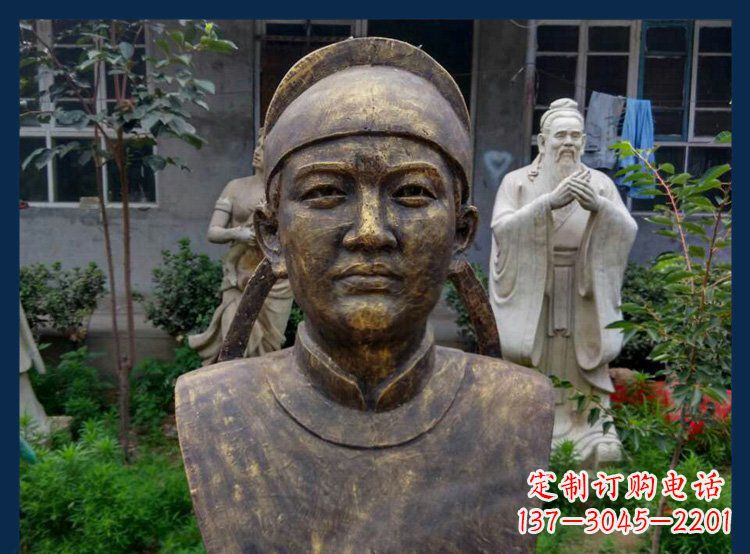 仙桃校园古代名人毕昇铜雕