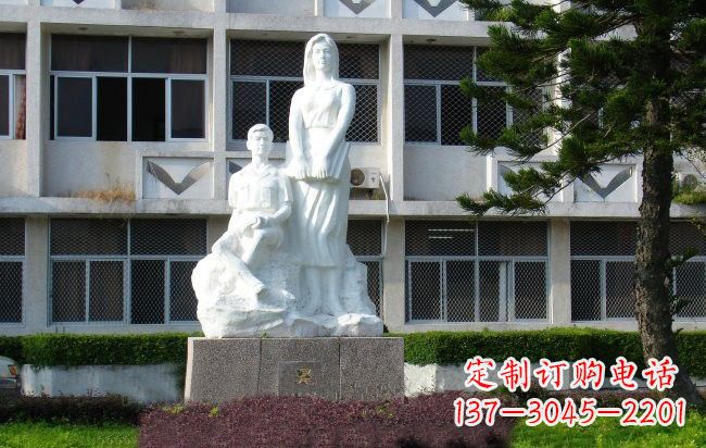 仙桃校园人物晨读的学生