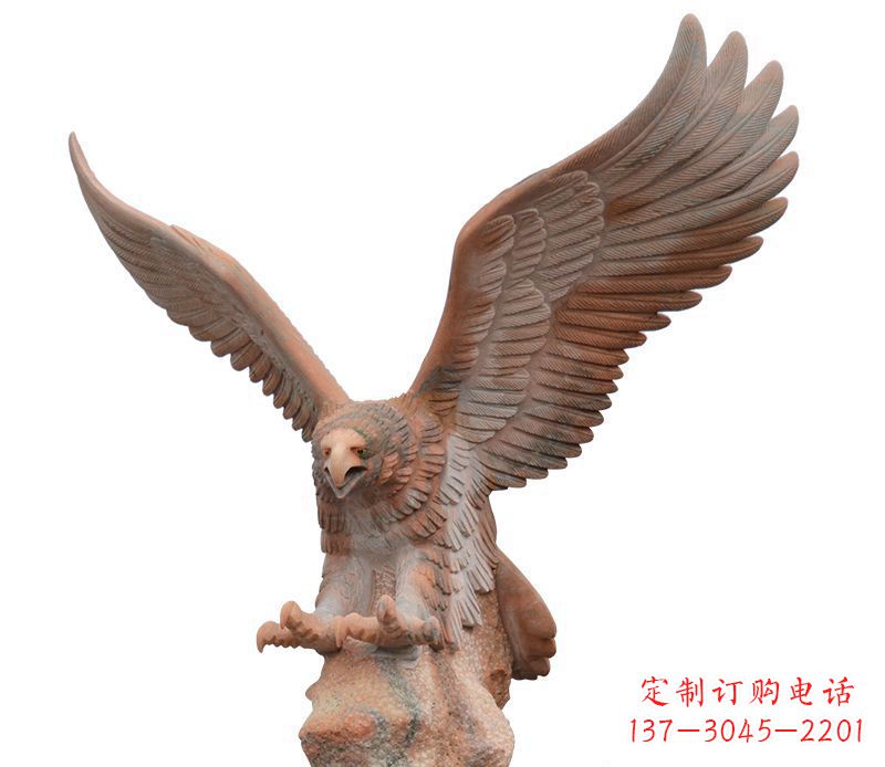 仙桃雄鹰展翅石雕