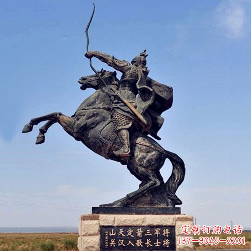 仙桃薛仁贵射箭雕塑-历史名人古代著名将领景区雕像