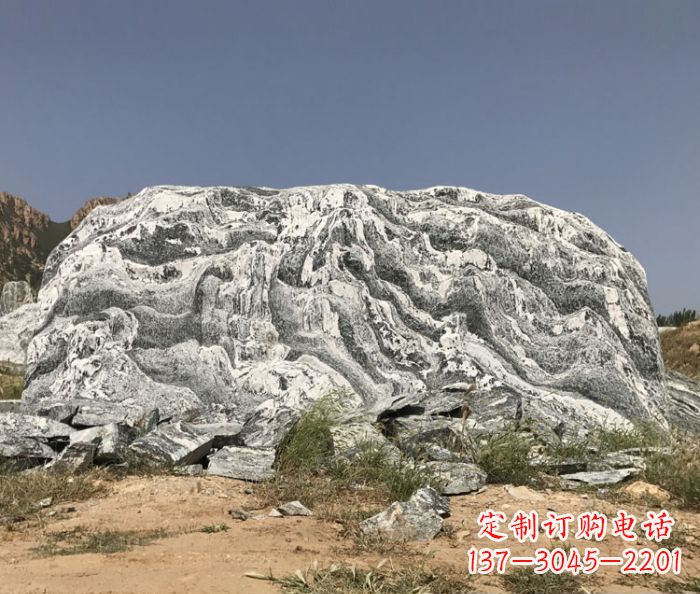 仙桃雪浪石假山公园景观石雕 (2)