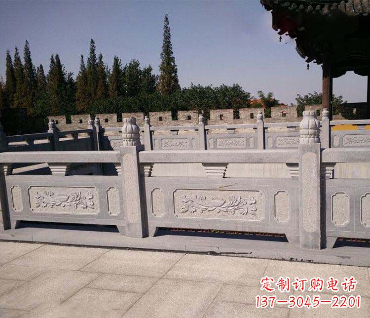 仙桃园林仿古石栏板景观石雕 (2)