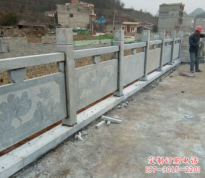 仙桃园林仿古石栏板景观石雕 (5)