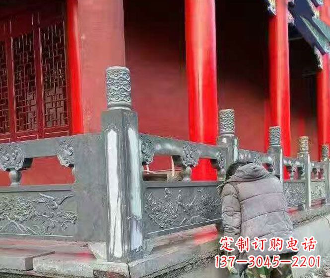 仙桃园林仿古石栏板景观石雕 (9)