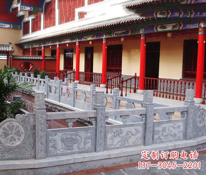 仙桃园林仿古石栏板景观石雕 (12)