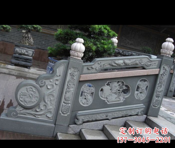 仙桃园林景观大理石栏板雕塑 (6)