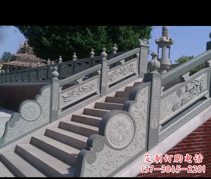仙桃园林景观大理石栏板雕塑 (4)