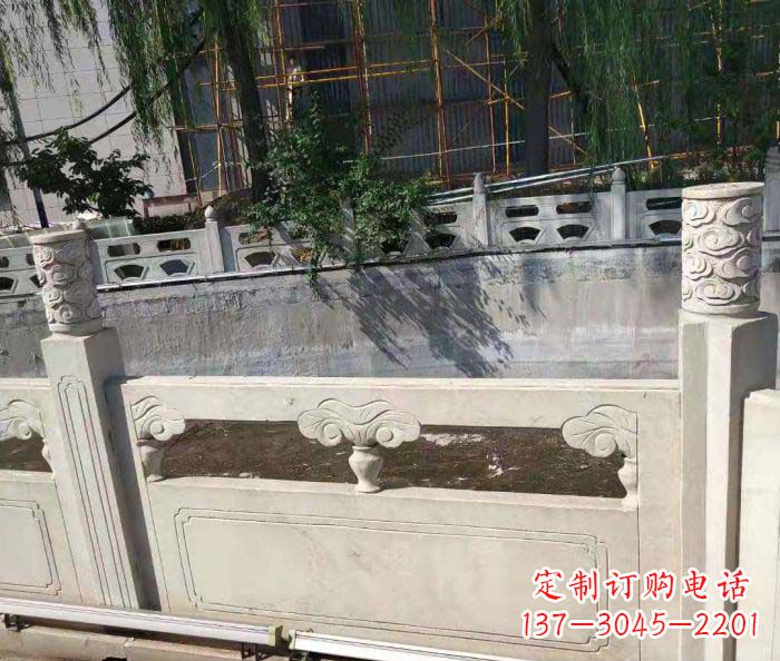 仙桃园林景观大理石栏板石雕 (6)