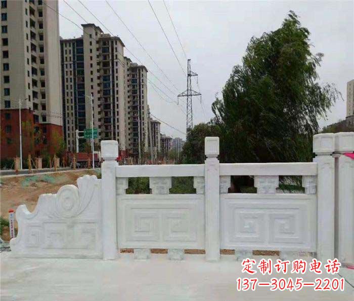 仙桃园林景观大理石栏板石雕 (5)